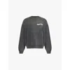 Anine Bing Jaci Daydreams Sweatshirt Washed Black In Washed Black