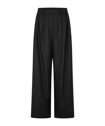 Anine Bing Women's Wide Leg Trousers In Black