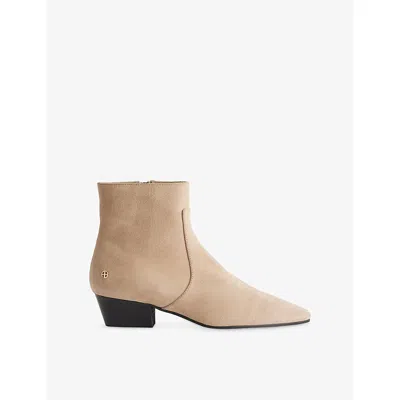 Anine Bing Womens Sand Suede Freya Suede Ankle Boots Eur 38/5 Uk In Neutral