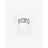 Anine Bing Jay Printed Cotton-jersey Sweatshirt In White