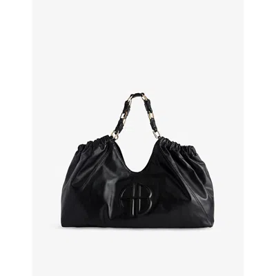 Anine Bing Womens Kate Leather Tote Bag Black In Nero