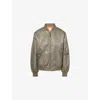 Anine Bing Womens Army Green Leon Relaxed-fit Shell Jacket In Gray