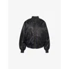 Anine Bing Womens Leon Relaxed-fit Woven Jacket Black Xs In Black