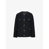Anine Bing Womens Black Lydia Sequin-knit Tweed Jacket In Black