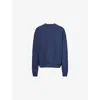 Anine Bing Womens Washed Navy Miles Relaxed-fit Cotton-jersey Sweatshirt Xs In Blue
