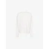 Anine Bing Womens Off White Miles Relaxed-fit Cotton-jersey Sweatshirt In White