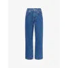 Anine Bing Womens Clean Indigo Denim Roy Straight-leg Denim Jeans