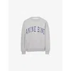 Anine Bing Grey Crew Neck Sweatshirt With Bold Lettering In White