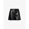 Anine Bing Carmen Recycled Leather Shorts In Black