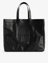 ANINE BING WOMENS BLACK RIO LARGE FAUX-LEATHER TOTE BAG