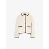 Anine Bing Womens Camden Wool-blend Jacket Cream In White