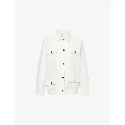 Anine Bing Womens Ecru Corey Flap-pocket Cotton Jacket Xs