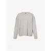 Anine Bing Womens Lee Crew Dropped-shoulders Cashmere Jumper Grey