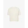 Anine Bing Womens Ivory Jackson Short-sleeves Cashmere Jumper In Gray