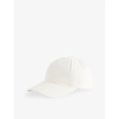 Anine Bing Womens Ivory Jeremy Brand-embroidery Cotton Baseball Cap In White