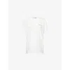 ANINE BING WOMENS WALKER SPRAY-PAINT COTTON T-SHIRT IVORY