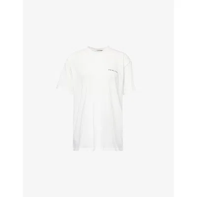 Anine Bing Womens Ivory Walker Spray-paint Cotton T-shirt