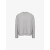 Anine Bing Womens Medium Heather Grey Lee Round-neck Cashmere Jumper Xs In Gray