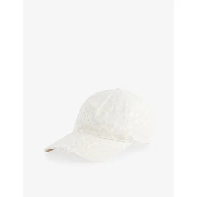 Anine Bing Womens Multi Jeremy Brand-embroidery Cotton Baseball Cap In White