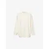 Anine Bing Womens Oatmeal Tyler Logo-embroidered Cotton Sweatshirt Xl