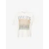 Anine Bing Womens Off White Cade Mushrooms Graphic-print Cotton T-shirt