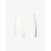 Anine Bing Womens Off White Kam Monogram-embroidery Cotton-jersey Shorts Xs In White