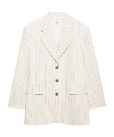 Anine Bing Womens Sara Blazer In White