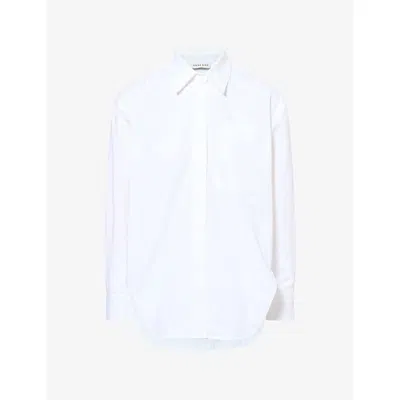 Anine Bing Womens Scott Patch-pocket Cotton Shirt White