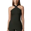 Anine Bing Womens Solid Knit Halter Top In Black