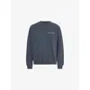 Anine Bing Jaci Printed Cotton-jersey Sweatshirt In Washed Black