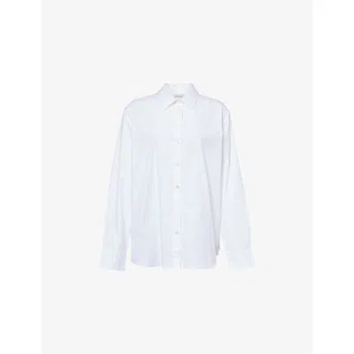 Anine Bing Womens White Essie Relaxed-fit Cotton Shirt