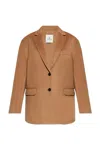 Anine Bing Oversized Wool-cashmere Blend Blazer In Brown