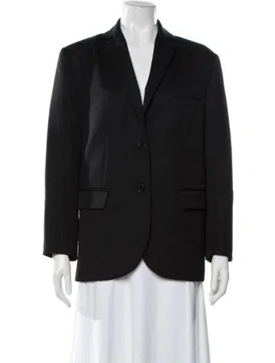 Pre-owned Anine Bing Wool Blazer In Black