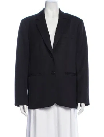 Pre-owned Anine Bing Wool Blazer In Blue