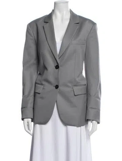Pre-owned Anine Bing Wool Blazer In Gray