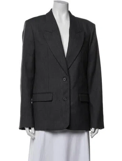 Pre-owned Anine Bing Wool Blazer In Gray