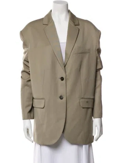 Pre-owned Anine Bing Wool Blazer In Green