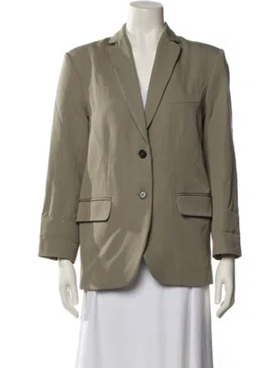 Pre-owned Anine Bing Wool Blazer In Green