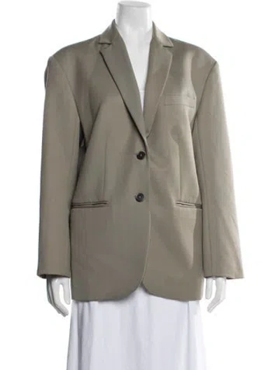 Pre-owned Anine Bing Wool Blazer In Green
