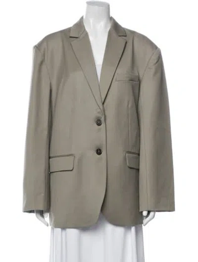 Pre-owned Anine Bing Wool Blazer In Green