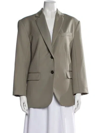 Pre-owned Anine Bing Wool Blazer In Neutral