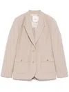 Anine Bing Wool Blazer In Neutrals
