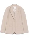 Anine Bing Wool Blazer In Neutrals