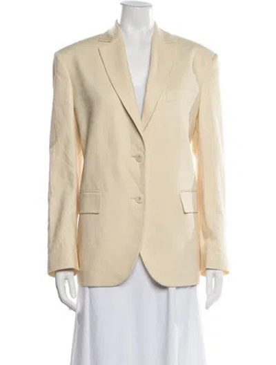 Pre-owned Anine Bing Wool Blazer In Yellow
