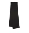 Anine Bing Wool-blend Logo Hannah Scarf In Black