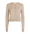Anine Bing Wool-cashmere Moni Cropped Cardigan In Neutral