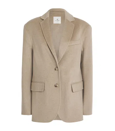 Anine Bing Wool-cashmere Quinn Blazer In Neutral