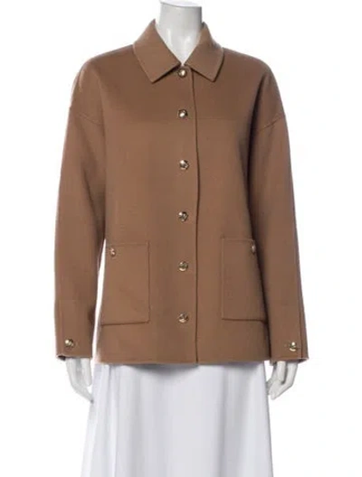 Pre-owned Anine Bing Wool Coat In Brown
