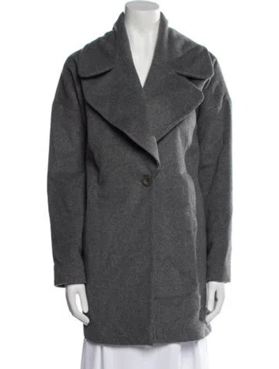 Pre-owned Anine Bing Wool Coat In Gray