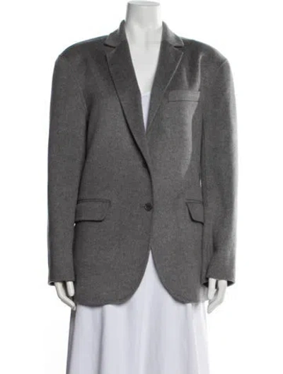 Pre-owned Anine Bing Wool Coat In Grey
